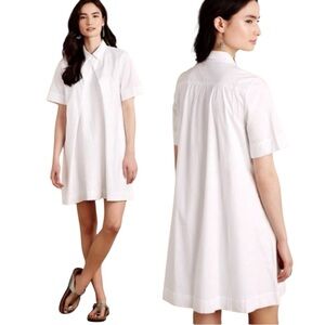 NWOT Isabella Sinclair White Poplin Cotton Tent Dress for Anthropologie Size S